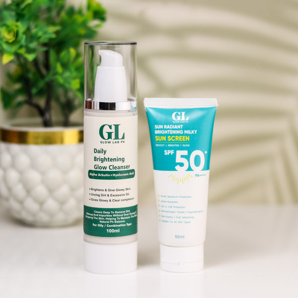 Lazy Girl Bundle (Glow cleanser + sunscreen)