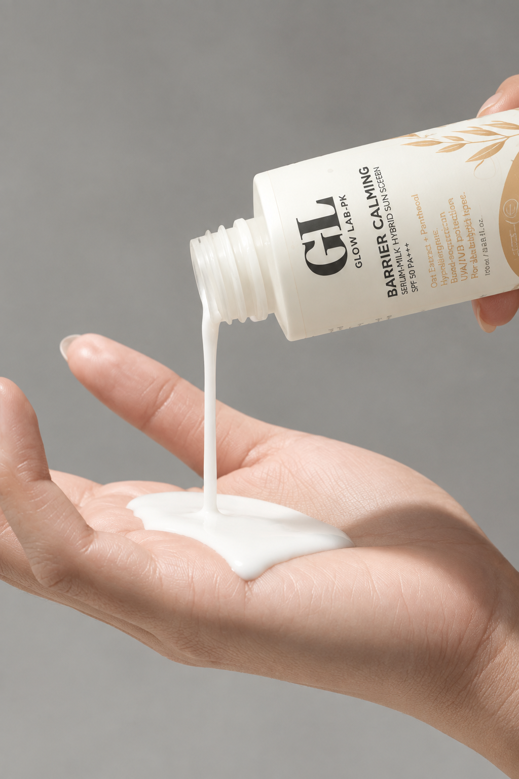 Barrier Calming Serum-Milk Hybrid Sunscreen.