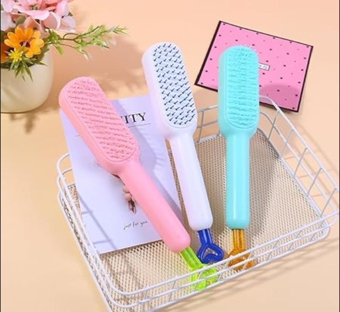Self cleaning brush