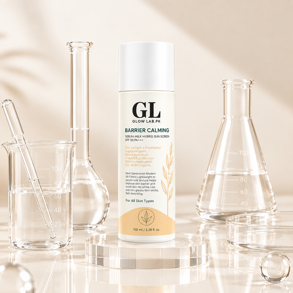 Barrier Calming Serum-Milk Hybrid Sunscreen.