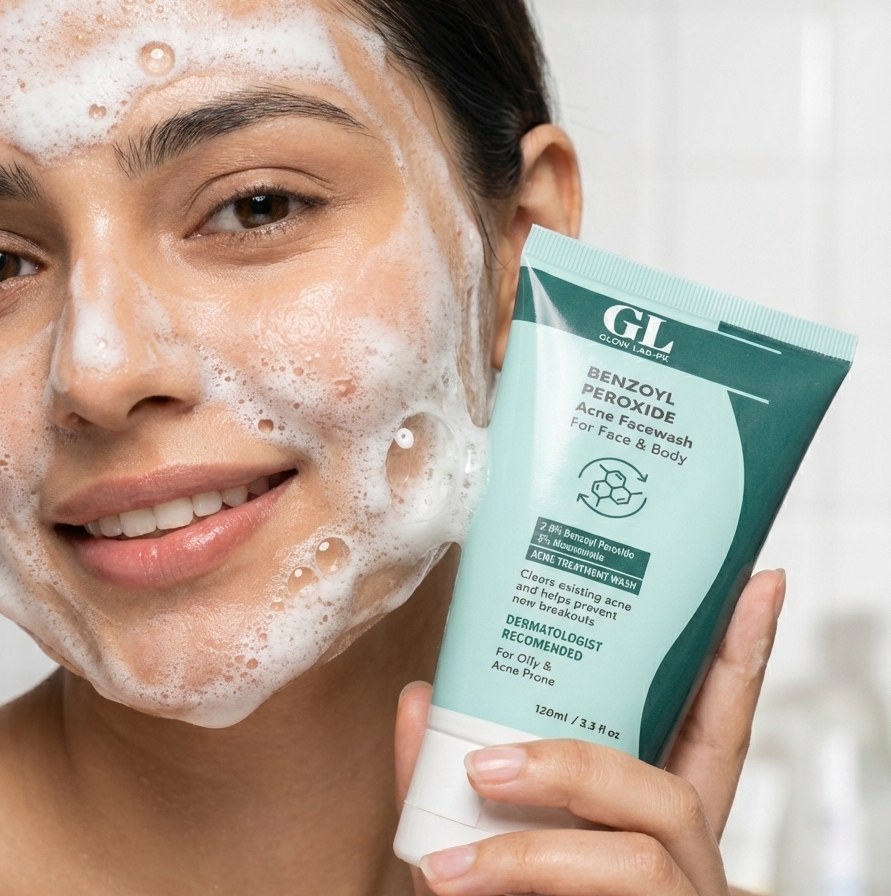 Benzoyl Peroxide Acne Facewash.