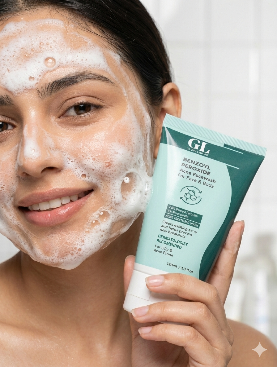 Benzoyl Peroxide Acne Facewash.