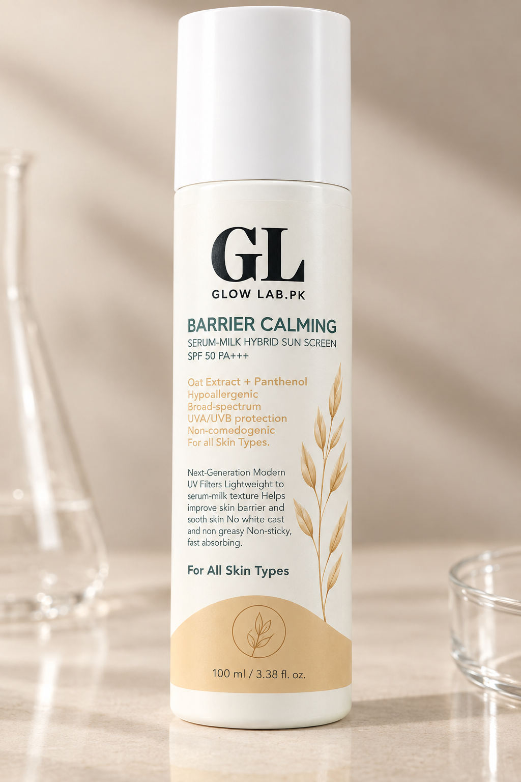 Barrier Calming Serum-Milk Hybrid Sunscreen.