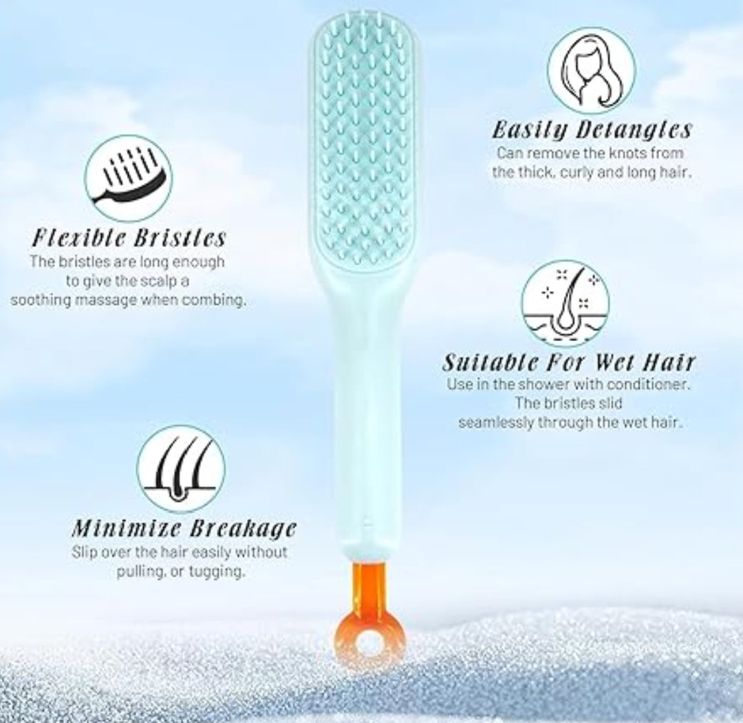 Self cleaning brush